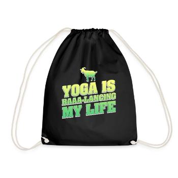 Goat Yoga Balancing My Life - Drawstring Bag - black - Front