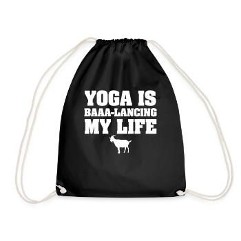 Yoga Is My Therapy - Drawstring Bag - black - Front