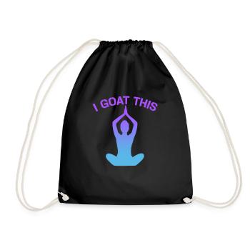 I Goat This Yoga Enthusiast - Drawstring Bag - black - Front