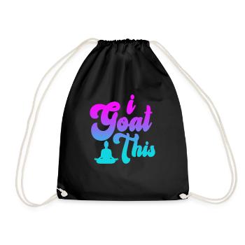 I Goat This Yoga Enthusiast - Drawstring Bag - black - Front