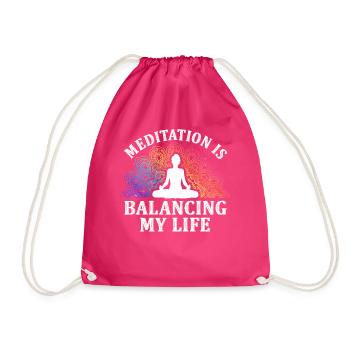 La méditation équilibre ma vie - Sac de sport léger - fuchsia - Devant
