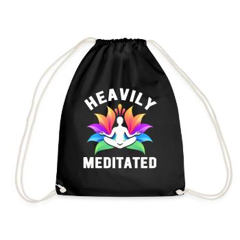 Heavily Meditated - Drawstring Bag - black - Front