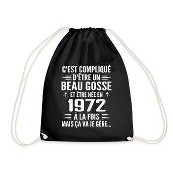 Forever Handsome 1972 Geburtstagsgeschenk 1972 - Turnbeutel - Schwarz - Vorne