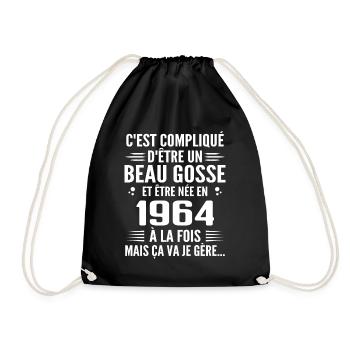 Forever Handsome 1964 Geburtstagsgeschenk 1964 - Turnbeutel - Schwarz - Vorne