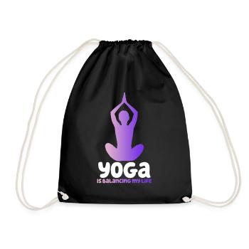 Le yoga équilibre ma vie - Sac de sport léger - noir - Devant