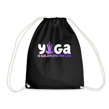 Le yoga équilibre ma vie - Sac de sport léger - noir - Devant