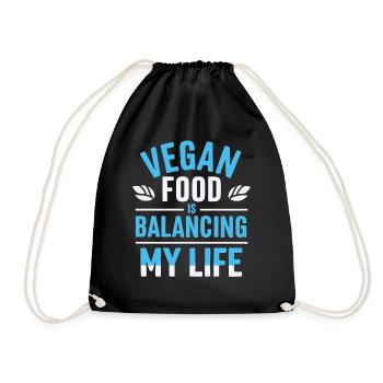 La nourriture végétalienne équilibre ma vie - Sac de sport léger - noir - Devant