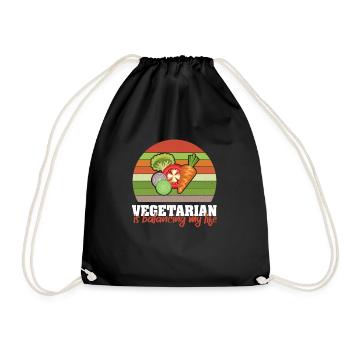 Végétarien Équilibrer ma vie - Sac de sport léger - noir - Devant