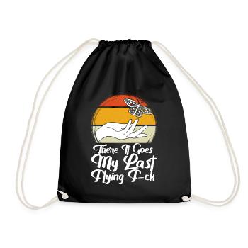 There It Goes My Last Flying F - Drawstring Bag - black - Front