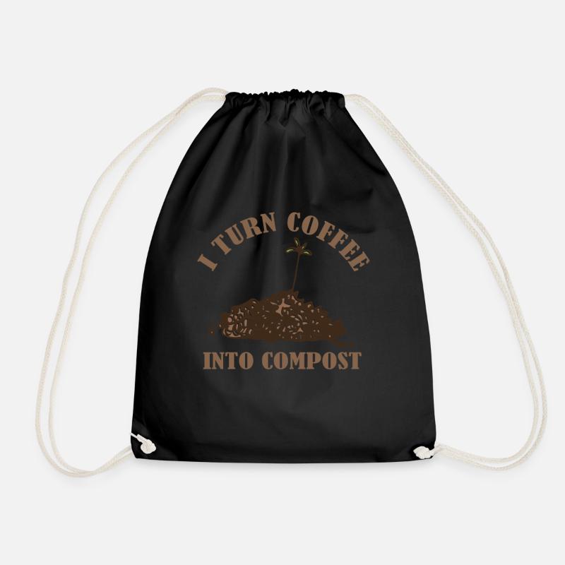 Je transforme le café en compost Blue Planet - Sac de sport léger - noir