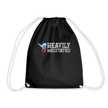Heavily Meditated - Drawstring Bag - black - Front