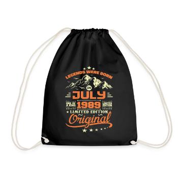 Juillet 1989 Cadeau D’anniversaire Juillet 1989 - Sac de sport léger - noir - Devant