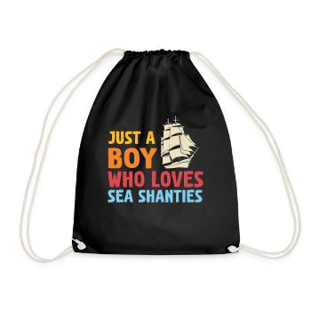 Sailor Meme Pirate Ship Ocean Sailing - Drawstring Bag - black - Front