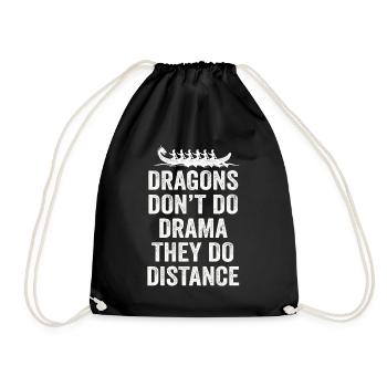 Les dragons ne font pas de drame, ils font de la distance - Sac de sport léger - noir - Devant