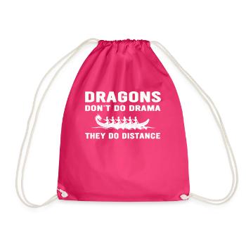 Drachen machen kein Drama, sie machen Distanz - Turnbeutel - Fuchsia - Vorne