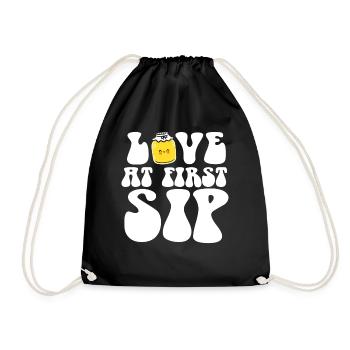 Amour au premier verre d’amateur de kombucha - Sac de sport léger - noir - Devant