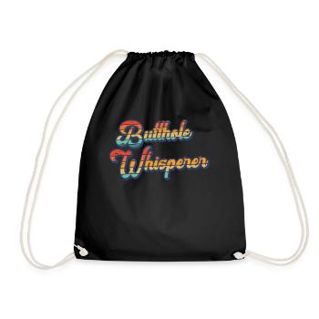 Butthole Whisperer - Drawstring Bag - black - Front