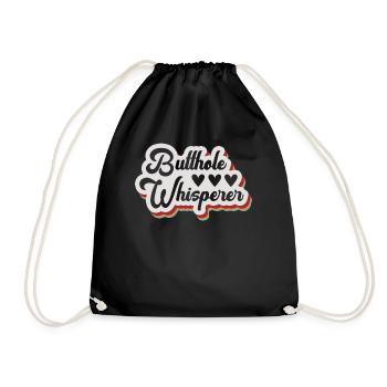 Butthole Whisperer - Drawstring Bag - black - Front