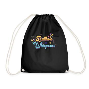 Butthole Whisperer - Drawstring Bag - black - Front