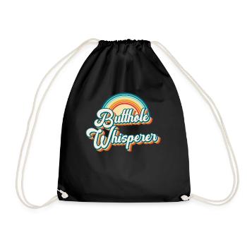 Butthole Whisperer - Drawstring Bag - black - Front