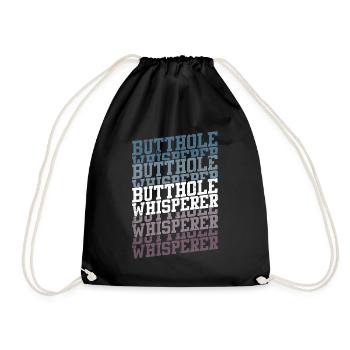 Butthole Whisperer - Drawstring Bag - black - Front