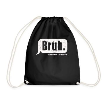 Retro Bruh früher als Schwiegersohn bekannt - Turnbeutel - Schwarz - Vorne