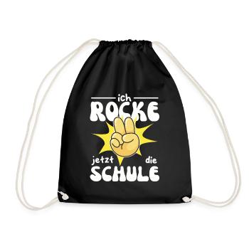 Kindergarten Abschied Hallo Schule ich bin soweit! - Turnbeutel - Schwarz - Vorne