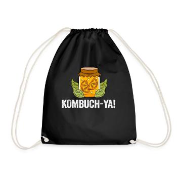 Kombuch-Ya! Kombucha-Liebhaber-Genuss - Turnbeutel - Schwarz - Vorne