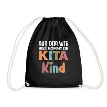 out of the way here comes a daycare child 2023 daycare center - Drawstring Bag - black - Front