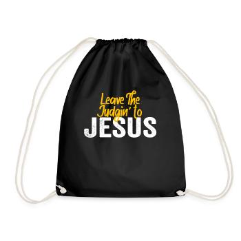 Überlassen Sie das Urteil Jesus - Turnbeutel - Schwarz - Vorne