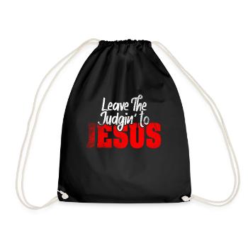 Überlassen Sie das Urteil Jesus - Turnbeutel - Schwarz - Vorne