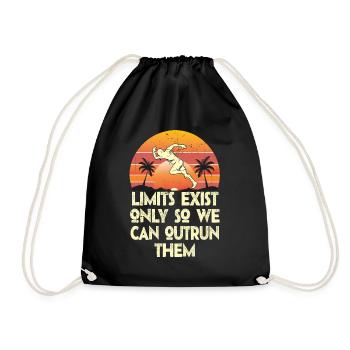 Limits Exist Only So We Can Outrun Them - Drawstring Bag - black - Front