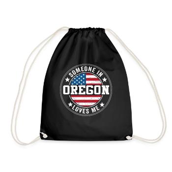 Jemand in Oregon liebt mich - Turnbeutel - Schwarz - Vorne