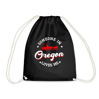 Quelqu’un dans l’Oregon m’aime - Sac de sport léger - noir - Devant