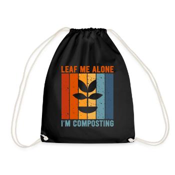 Feuille-moi seul je composte - Sac de sport léger - noir - Devant