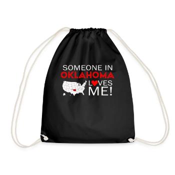 Someone In Oklahoma Loves Me - Drawstring Bag - black - Front