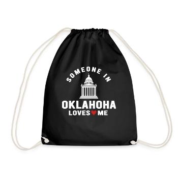 Someone In Oklahoma Loves Me - Drawstring Bag - black - Front