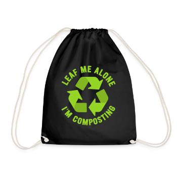 Feuille-moi seul je composte - Sac de sport léger - noir - Devant