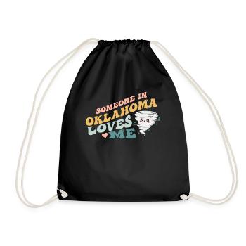 Someone In Oklahoma Loves Me - Drawstring Bag - black - Front