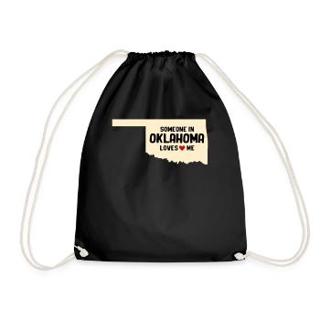 Someone In Oklahoma Loves Me - Drawstring Bag - black - Front