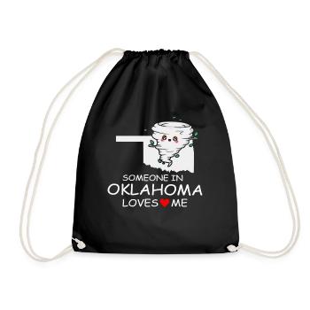 Someone In Oklahoma Loves Me - Drawstring Bag - black - Front