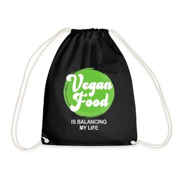 La nourriture végétalienne équilibre ma vie - Sac de sport léger - noir - Devant