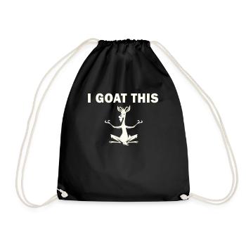 I Goat This Yoga Enthusiast - Drawstring Bag - black - Front