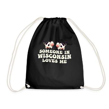 Quelqu’un dans le Wisconsin m’aime - Sac de sport léger - noir - Devant