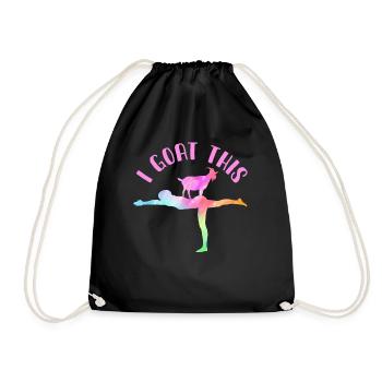 I Goat This Yoga Enthusiast - Drawstring Bag - black - Front