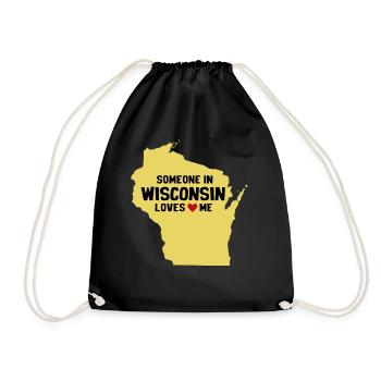 Quelqu’un dans le Wisconsin m’aime - Sac de sport léger - noir - Devant