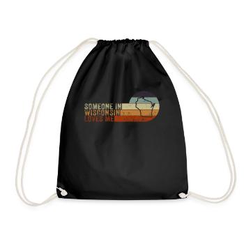 Quelqu’un dans le Wisconsin m’aime - Sac de sport léger - noir - Devant