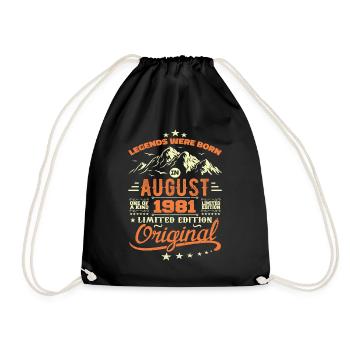 Cadeau Août 1981 Anniversaire Aout 1981 Vintage - Sac de sport léger - noir - Devant