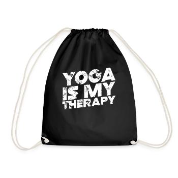 Le yoga est ma thérapie - Sac de sport léger - noir - Devant