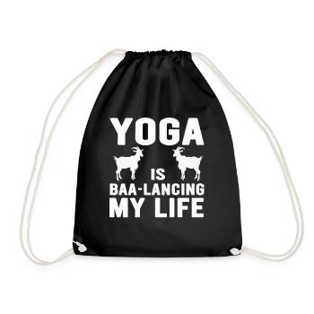 Ziegen-Yoga Mein Leben unter einen Hut bringen - Turnbeutel - Schwarz - Vorne